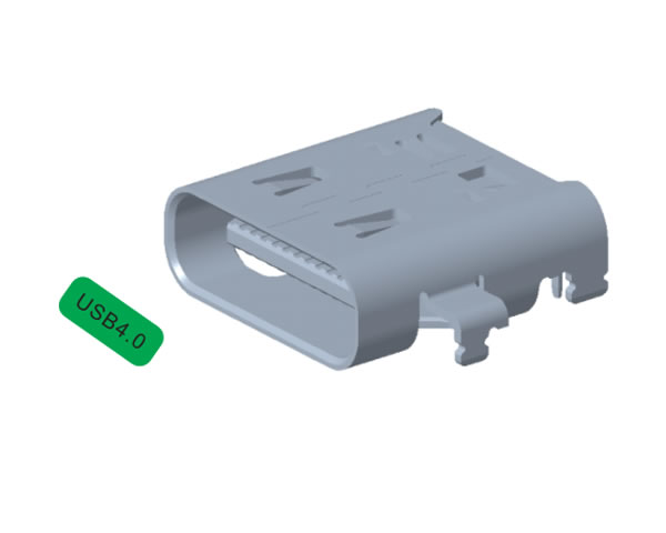 USB TYPE C 3.1 母座 無后蓋 單殼 雙貼SMT 沉板1.1mm，L=9.17mm